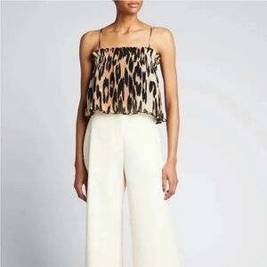 Ganni animal print top. Size S.